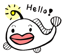 White Footballfish sticker #2589007