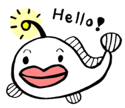 White Footballfish sticker #2589007