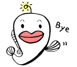 White Footballfish sticker #2589008