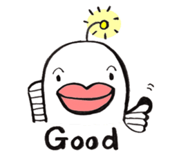 White Footballfish sticker #2589009