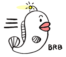 White Footballfish sticker #2589011