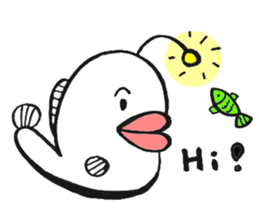 White Footballfish sticker #2589015