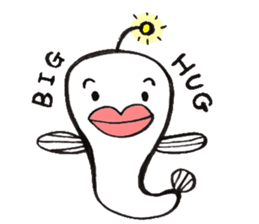 White Footballfish sticker #2589017