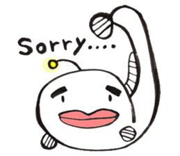 White Footballfish sticker #2589018