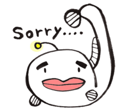 White Footballfish sticker #2589018