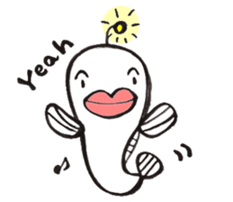 White Footballfish sticker #2589020