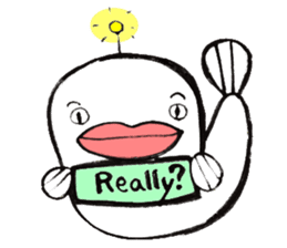 White Footballfish sticker #2589023