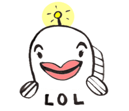 White Footballfish sticker #2589026