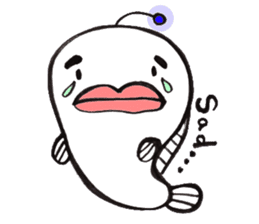 White Footballfish sticker #2589027