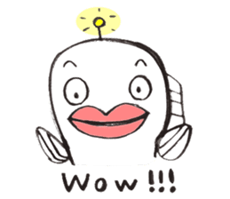 White Footballfish sticker #2589029