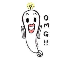 White Footballfish sticker #2589032