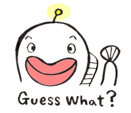 White Footballfish sticker #2589035