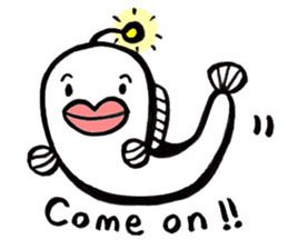 White Footballfish sticker #2589037