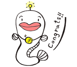 White Footballfish sticker #2589040