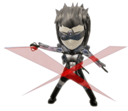 Sticker of ninja of the future 3D sticker #2589615