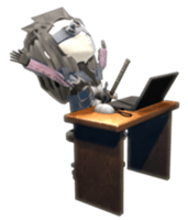 Sticker of ninja of the future 3D sticker #2589640