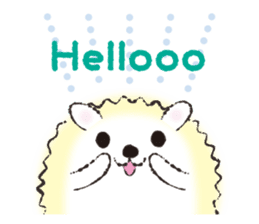 Yurufuwa hedgehog Lilli English version sticker #2590649