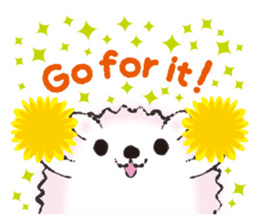 Yurufuwa hedgehog Lilli English version sticker #2590659