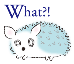 Yurufuwa hedgehog Lilli English version sticker #2590665