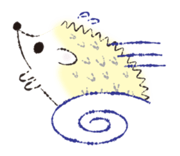 Yurufuwa hedgehog Lilli English version sticker #2590678