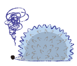 Yurufuwa hedgehog Lilli English version sticker #2590681