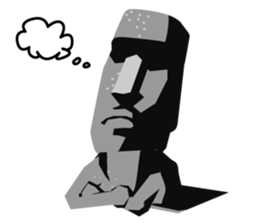 Daily life of the moai sticker #2590890