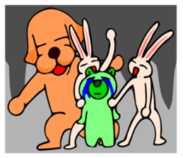 Good dog and rabbit of Naka sticker #2591169