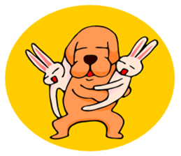 Good dog and rabbit of Naka sticker #2591177