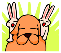 Good dog and rabbit of Naka sticker #2591179