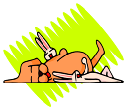 Good dog and rabbit of Naka sticker #2591181