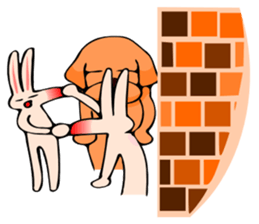 Good dog and rabbit of Naka sticker #2591182