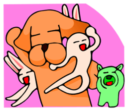 Good dog and rabbit of Naka sticker #2591183