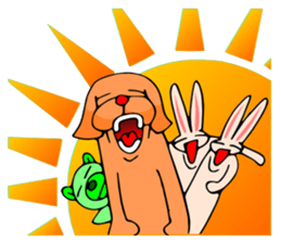 Good dog and rabbit of Naka sticker #2591184