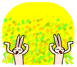 Good dog and rabbit of Naka sticker #2591185