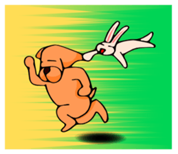 Good dog and rabbit of Naka sticker #2591187