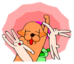Good dog and rabbit of Naka sticker #2591188