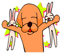 Good dog and rabbit of Naka sticker #2591193