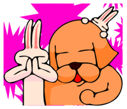 Good dog and rabbit of Naka sticker #2591195