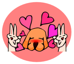 Good dog and rabbit of Naka sticker #2591197