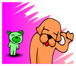 Good dog and rabbit of Naka sticker #2591199