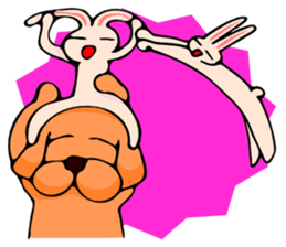 Good dog and rabbit of Naka sticker #2591205