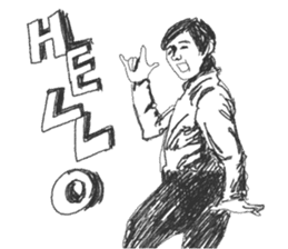 Wacky posing sticker #2592847