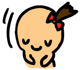 The Sticker of a girl and a bear sticker #2593863