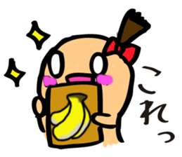 The Sticker of a girl and a bear sticker #2593866