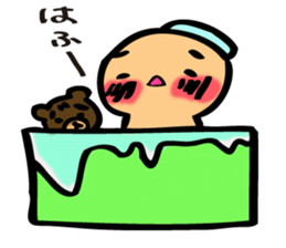 The Sticker of a girl and a bear sticker #2593867