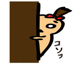 The Sticker of a girl and a bear sticker #2593869