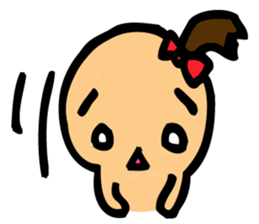 The Sticker of a girl and a bear sticker #2593870