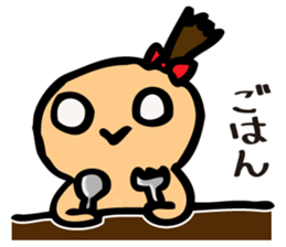 The Sticker of a girl and a bear sticker #2593872