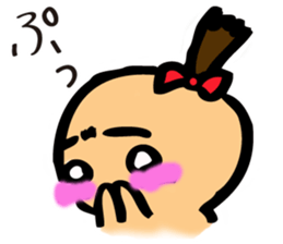 The Sticker of a girl and a bear sticker #2593875