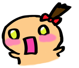 The Sticker of a girl and a bear sticker #2593876